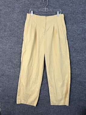 Love Whit By Whitney Port Beige Pleated Trousers Womens 10 High rise Office